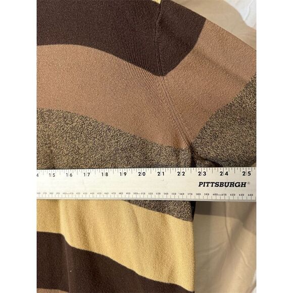 VTG Crazy Horse Liz Claiborne Earthy Boho Chic Colorblock Striped Sweater 2 XXL - Picture 4 of 9